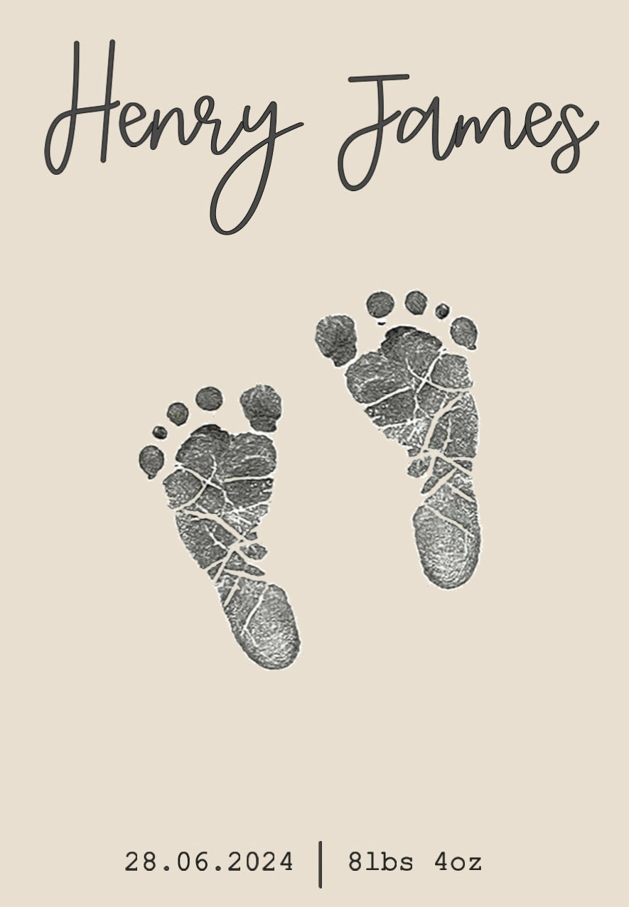 Personalised Baby Footprint Keepsake